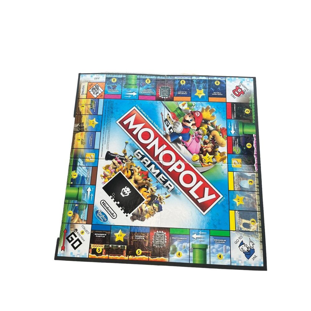 Monopoly Gamer Board Game Mario Replacement Part Pieces Game Board Only